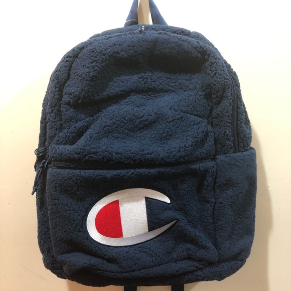 Champion Blue Sherpa Backpack Measures 18 x 12 x 6